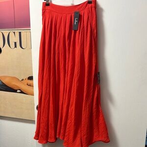 Lulu's Bold Red Maxi Skirt